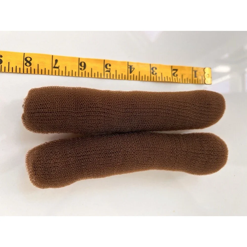 2pcs Mesh Bun Maker Hair Donut Classic Bun Styling Tool Snap Button Easy Updo